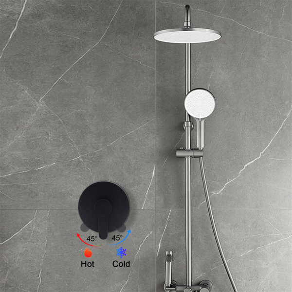 YINXIER Single Function Shower Handle Valve Bathroom Trim Kit RoughIn